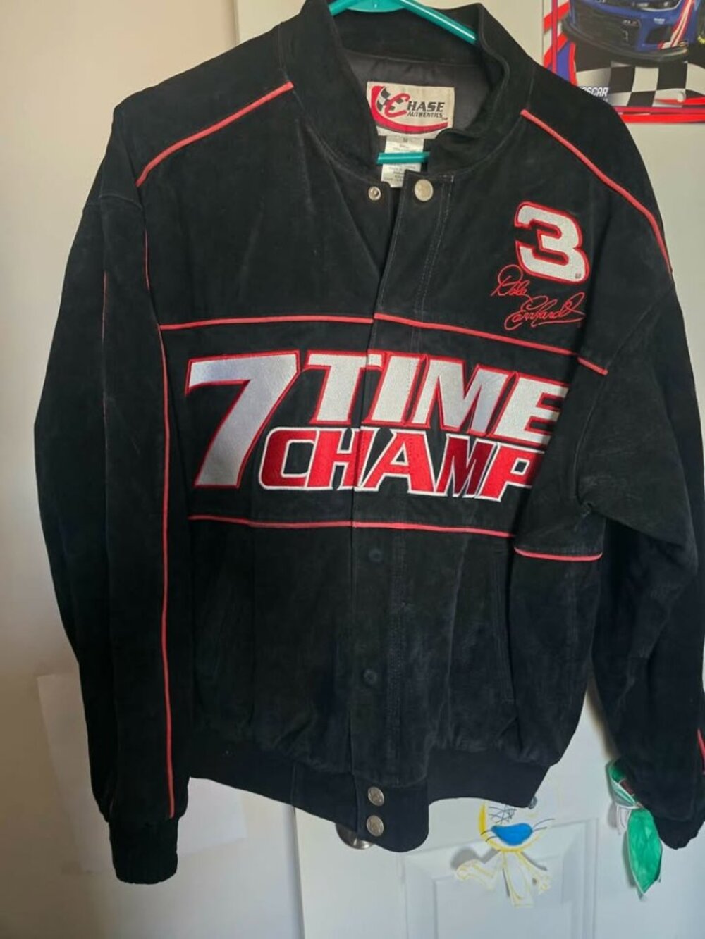*OPEN TO OFFERS*Chase Authentics Dale Earnhardt Suede Leather Jacket - Size Medi